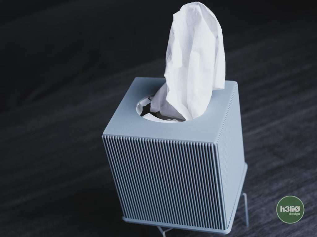 Geometric Tissue Box Cover, 3D printed in PLA, view 11 of 11
