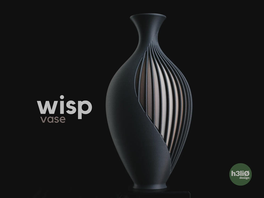 Wisp Geometric Vase, 3D printed in PLA