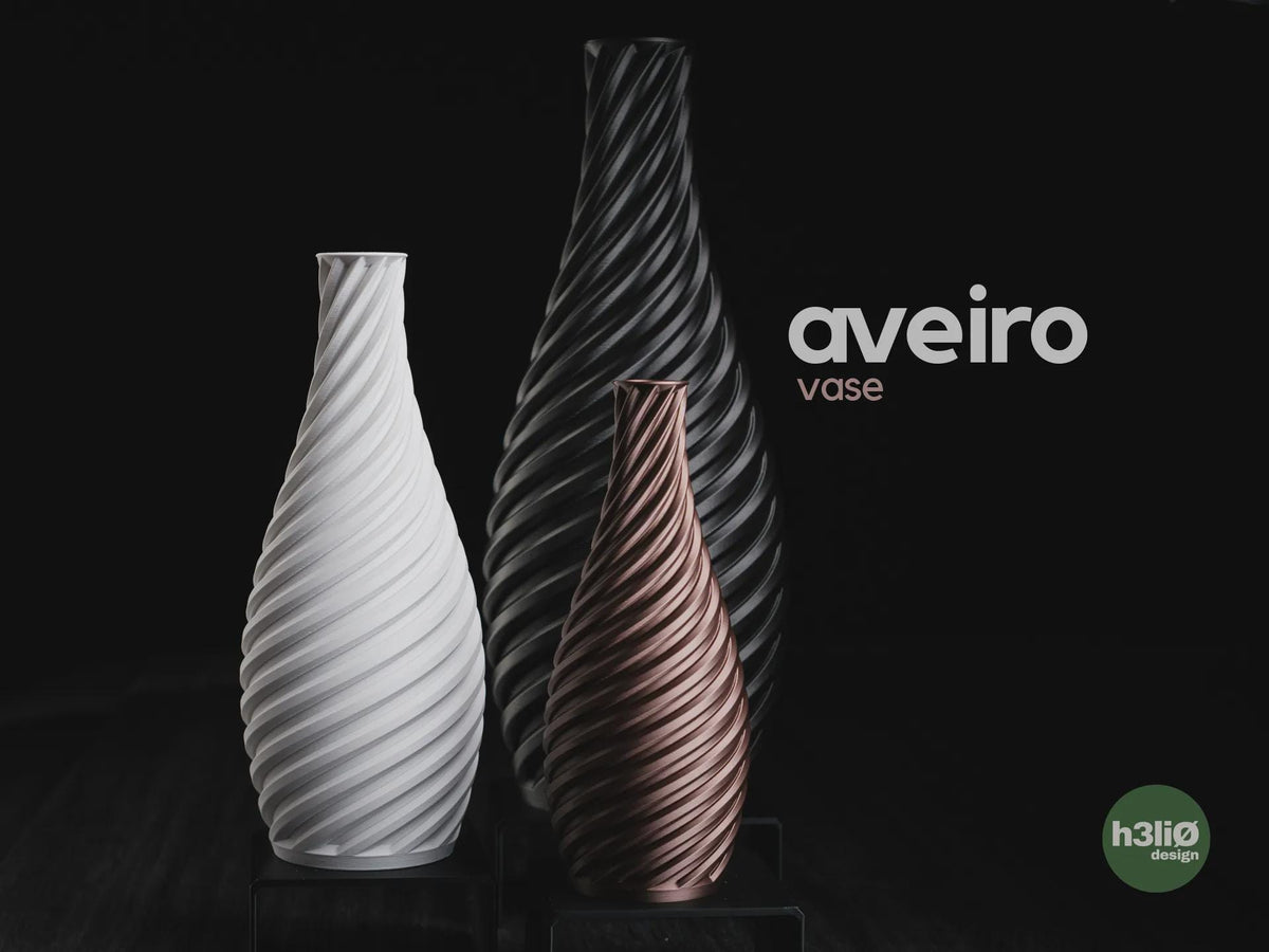 Aveiro Geometric Vase, 3D printed in PLA