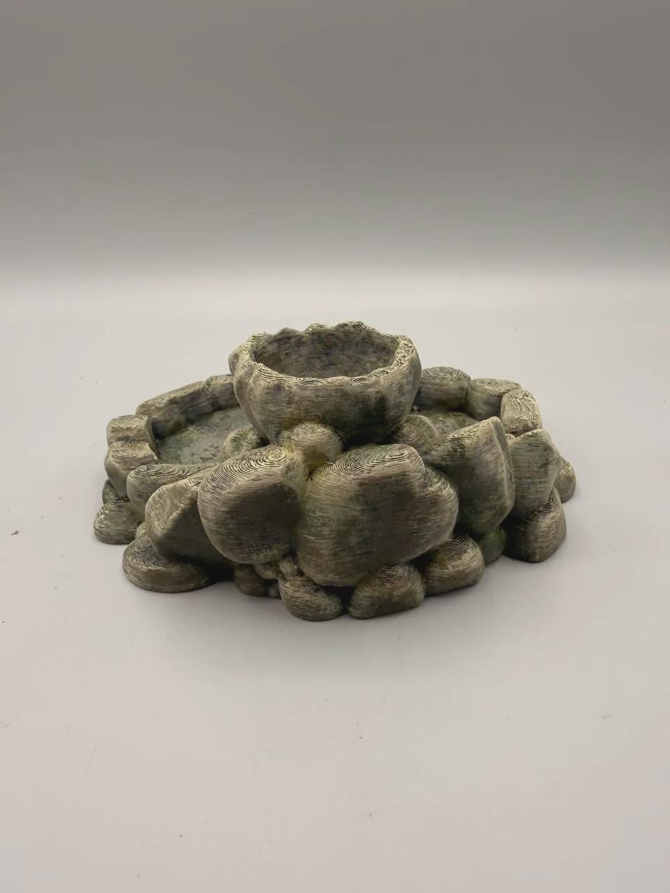 Stone Oasis Water Dish Planter, 3D printed in PETG, view 8 of 8