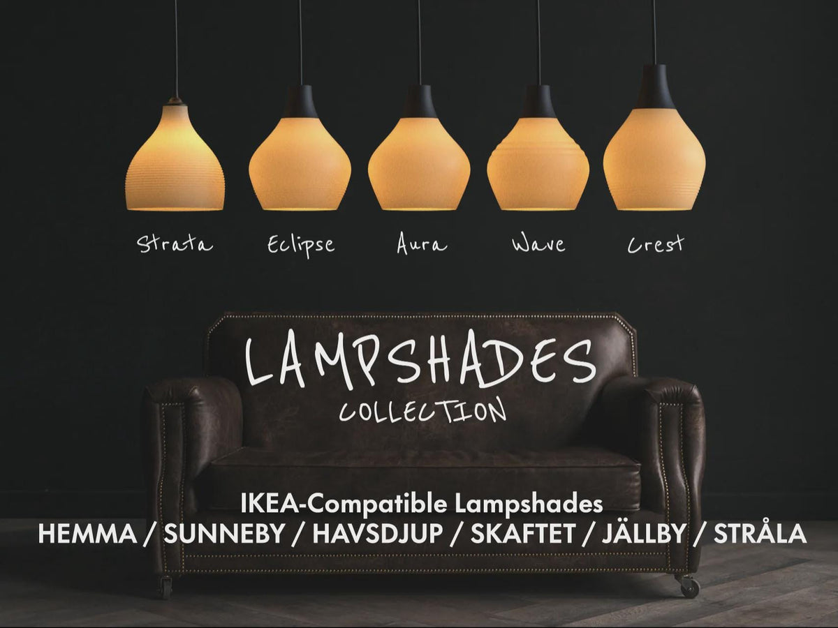 Wabi-Sabi Pendant Lampshade for IKEA, 3D printed in PLA, view 2 of 14