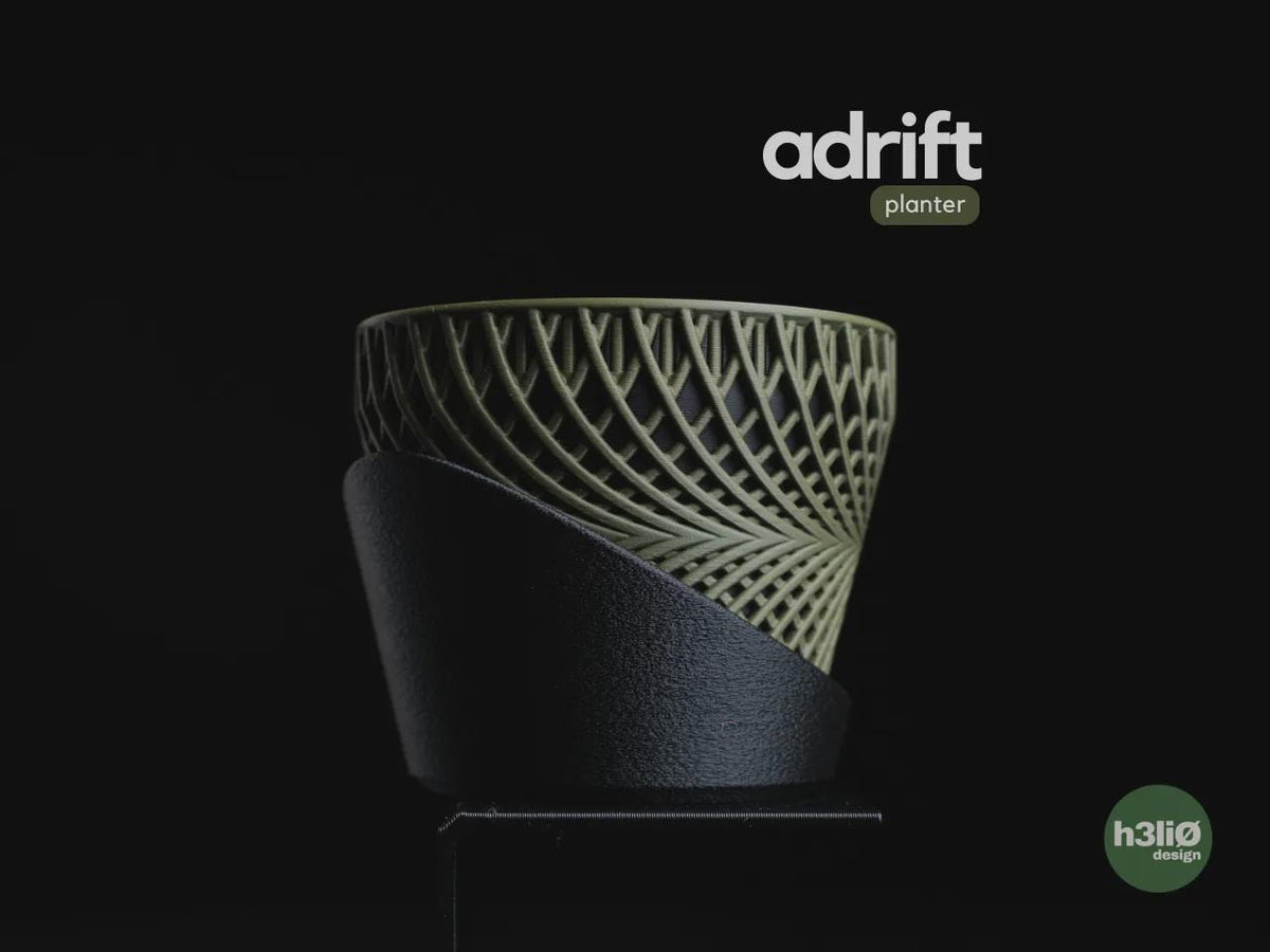 Adrift Geometric Planter, 3D printed in PLA Main image