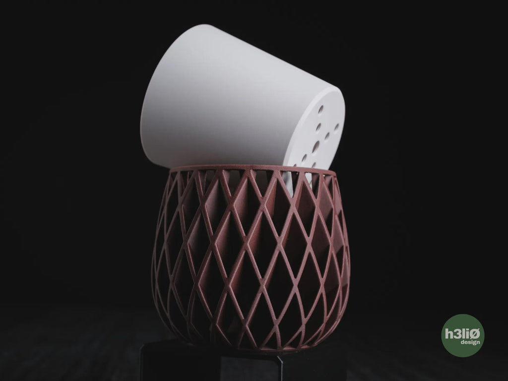 Beja Geometric Planter, 3D printed in PLA, view 2 of 16
