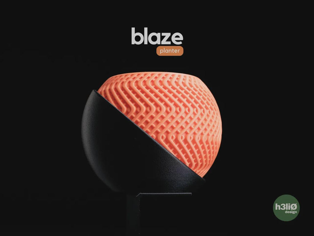Blaze Geometric Planter, 3D printed in PLA