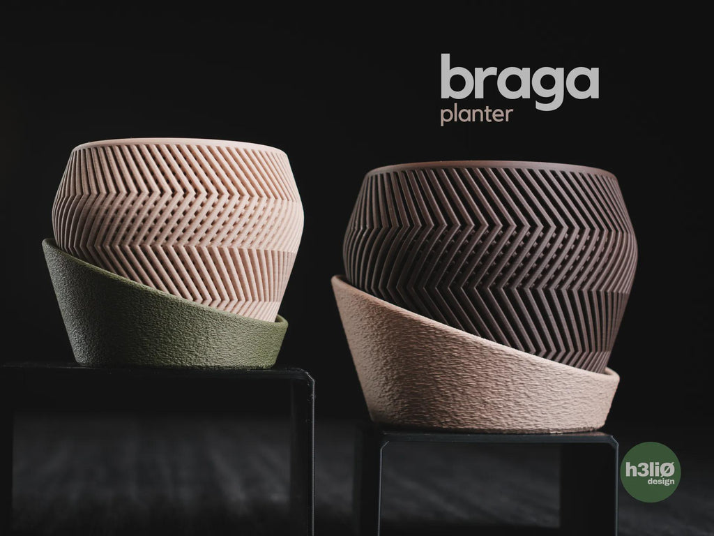 Braga Geometric Planter, 3D printed in PLA