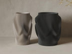 Fjord Wave Flower Vase, 3D printed in PLA