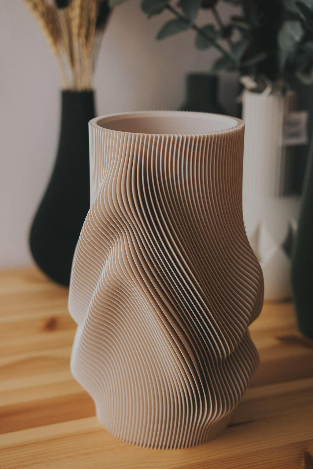 Fjord Wave Flower Vase, 3D printed in PLA, view 9 of 15