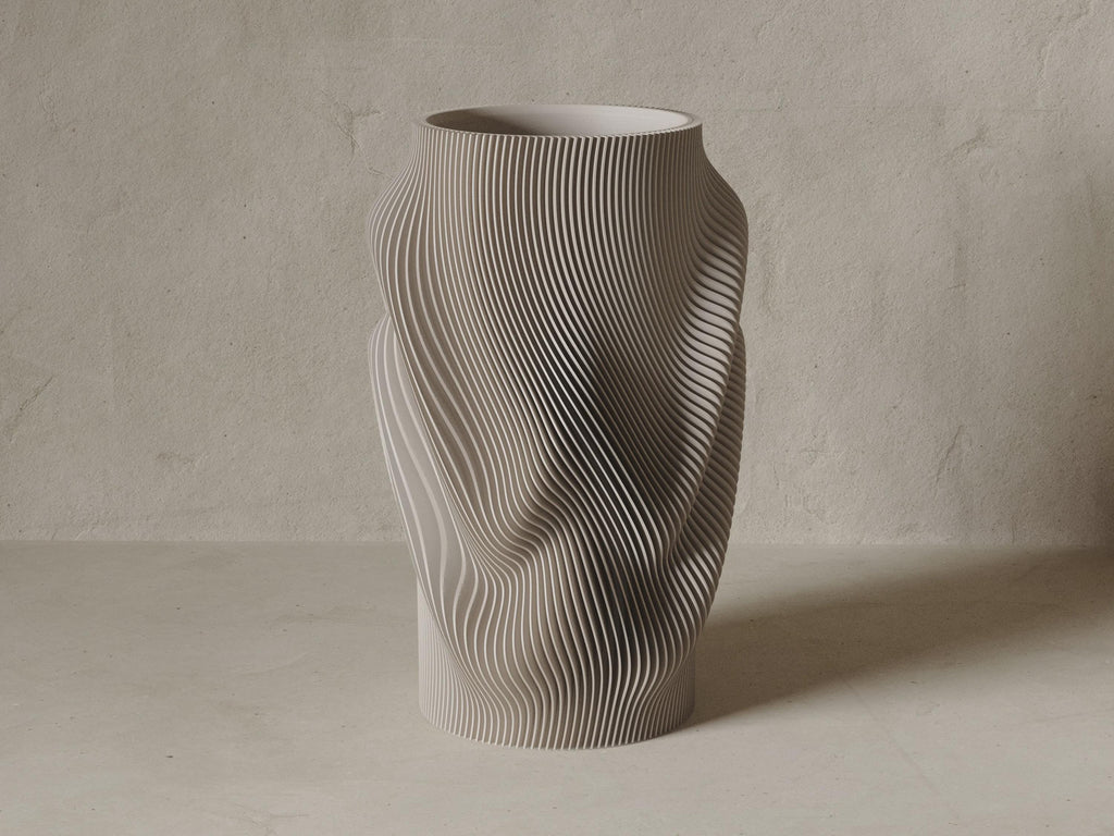 Fjord Wave Flower Vase, 3D printed in PLA, view 2 of 15