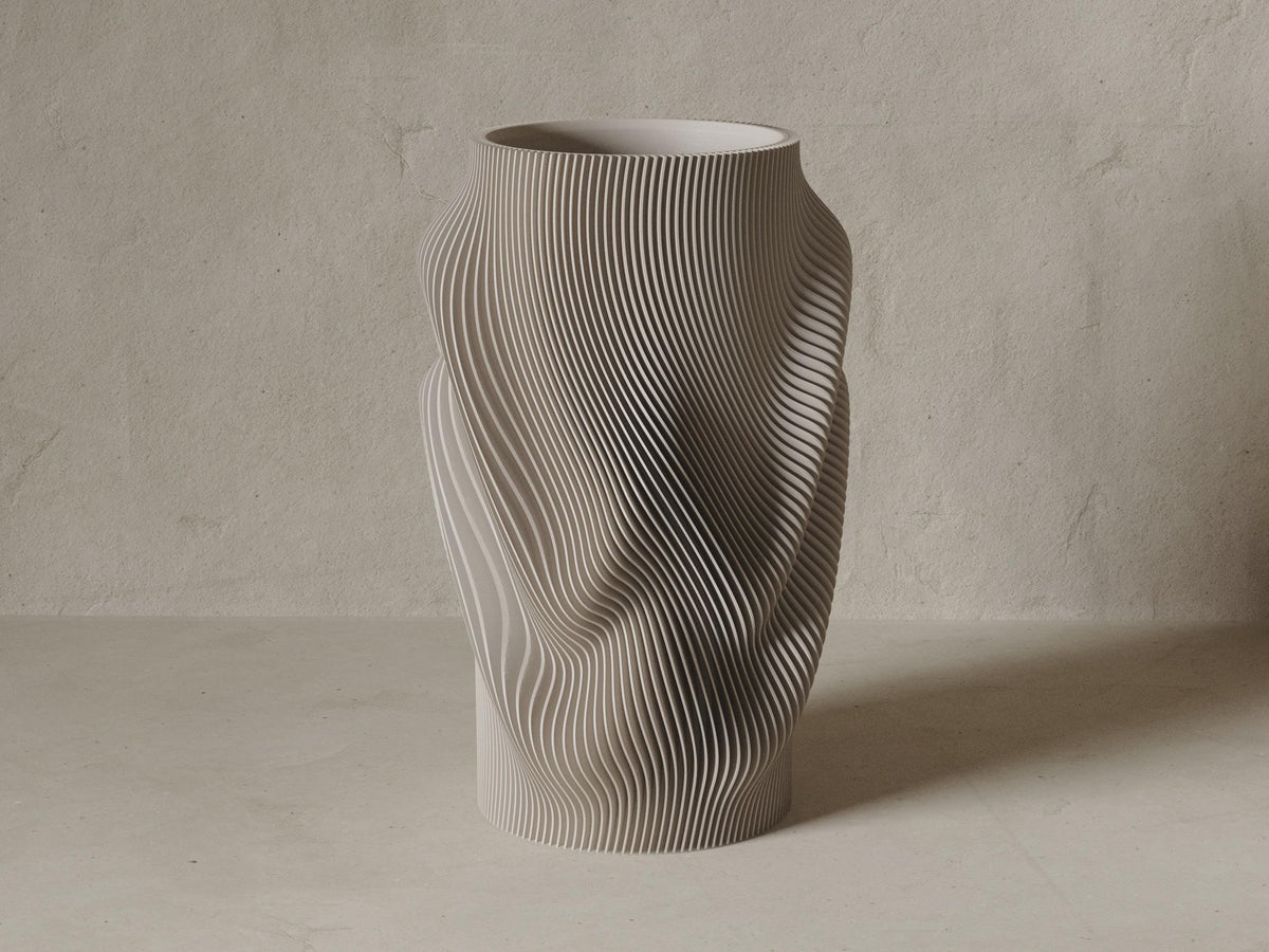 Fjord Wave Flower Vase, 3D printed in PLA, view 2 of 15
