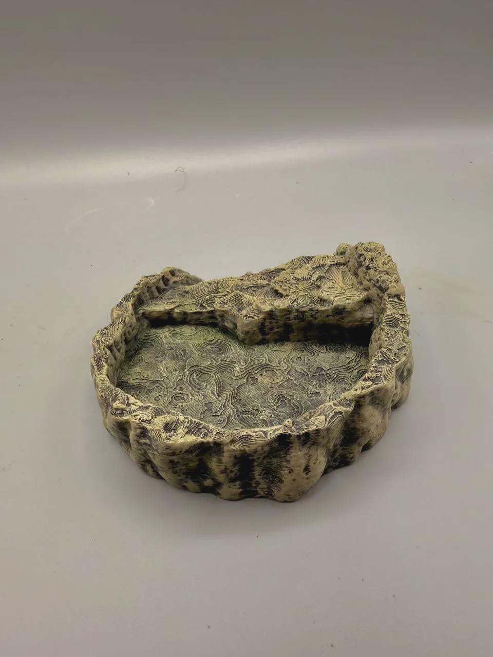 Stone Dish Feeding Bowl, 3D printed in PETG, view 6 of 6