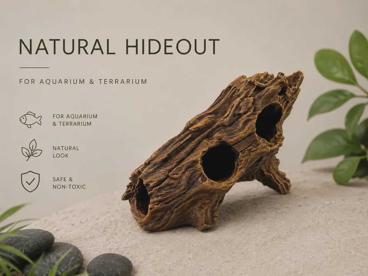 Natural Hideout, 3D printed in PETG, for reptiles, amphibians and fish Main image