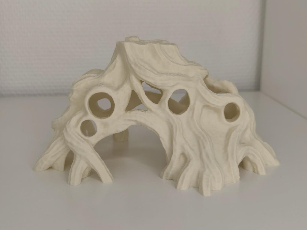 Gnarled Tree Root Cave Hide, 3D printed in PETG, view 2 of 6