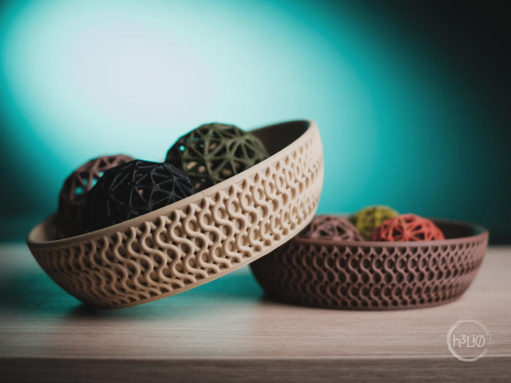 Echo Geometric Bowl, 3D printed in PLA, view 10 of 12