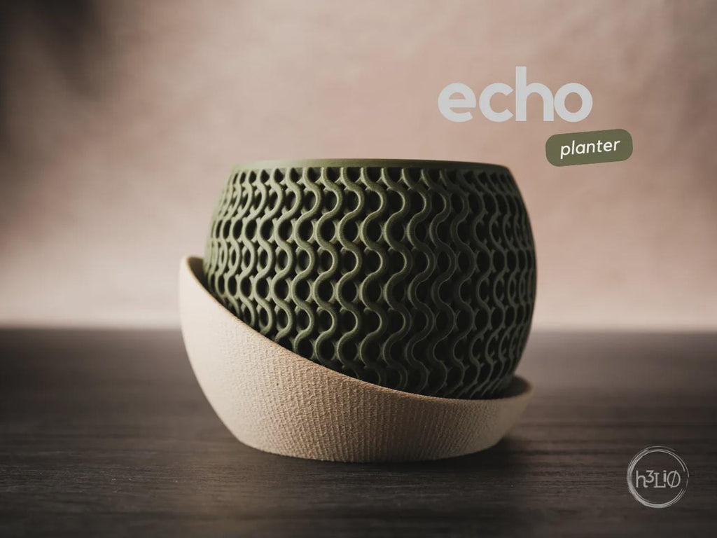 Echo Geometric Planter, 3D printed in PLA