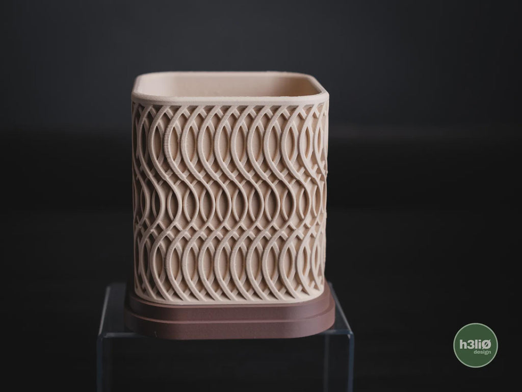 Glowtide Geometric Planter, 3D printed in PLA, view 3 of 8