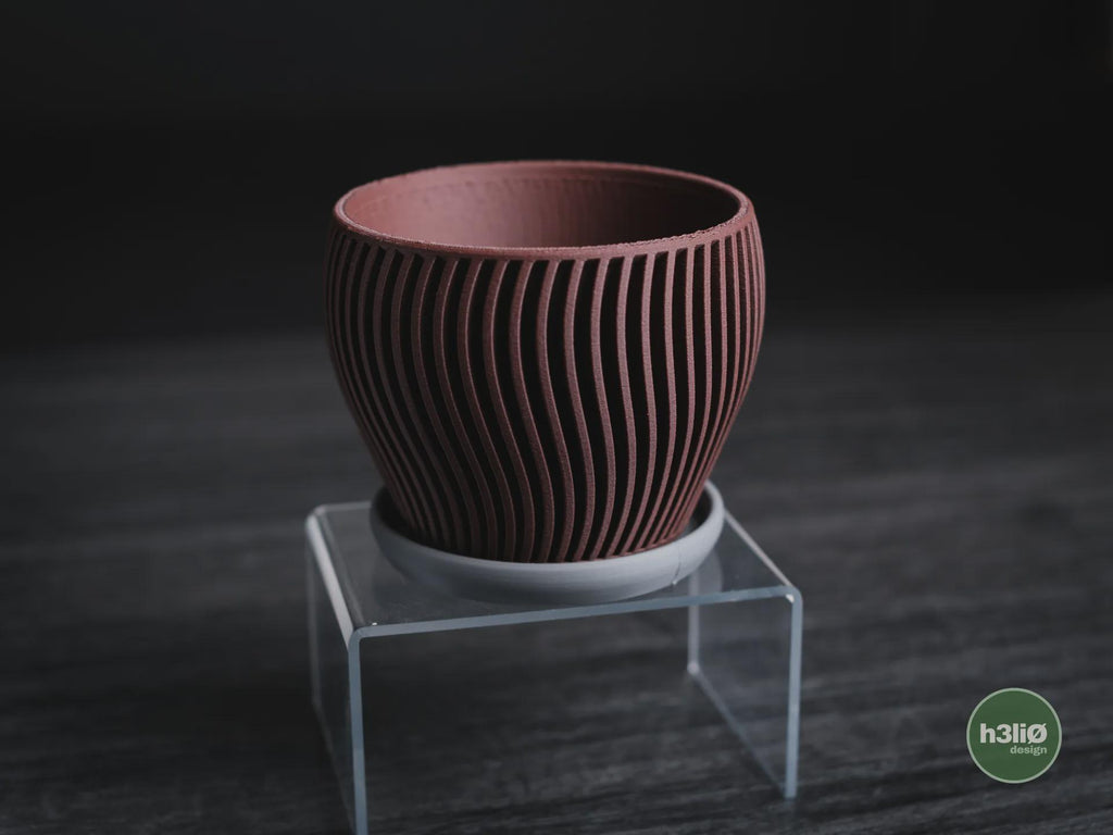 Oblique Geometric Planter, 3D printed in PLA, view 10 of 11