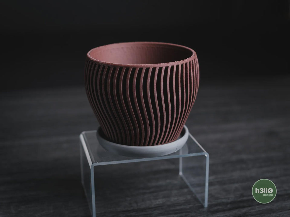 Oblique Geometric Planter, 3D printed in PLA, view 10 of 11