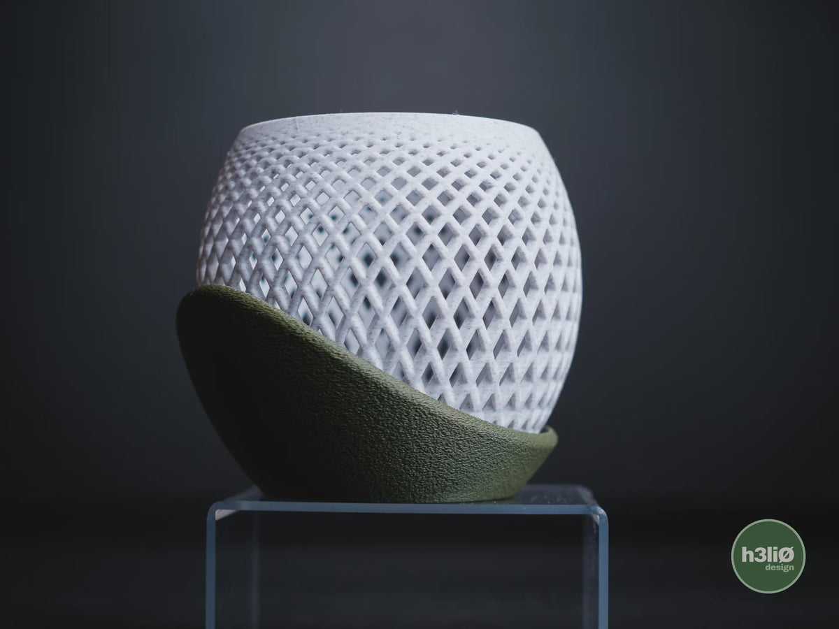 Polygon Orchid Planter, 3D printed in PLA, view 2 of 12