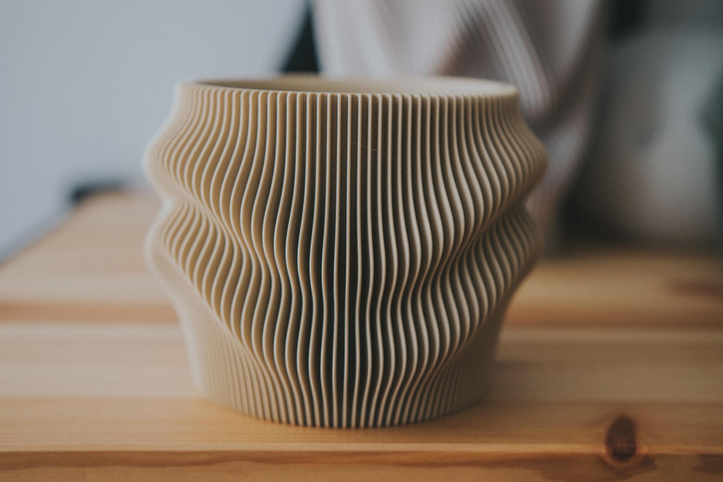 Fjord Wave Self-Watering Flower Pot Set, 3D printed in PLA, view 8 of 16