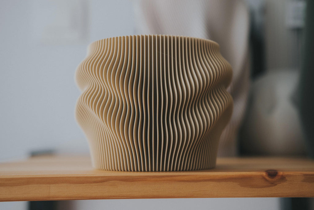 Fjord Wave Self-Watering Flower Pot Set, 3D printed in PLA, view 15 of 16