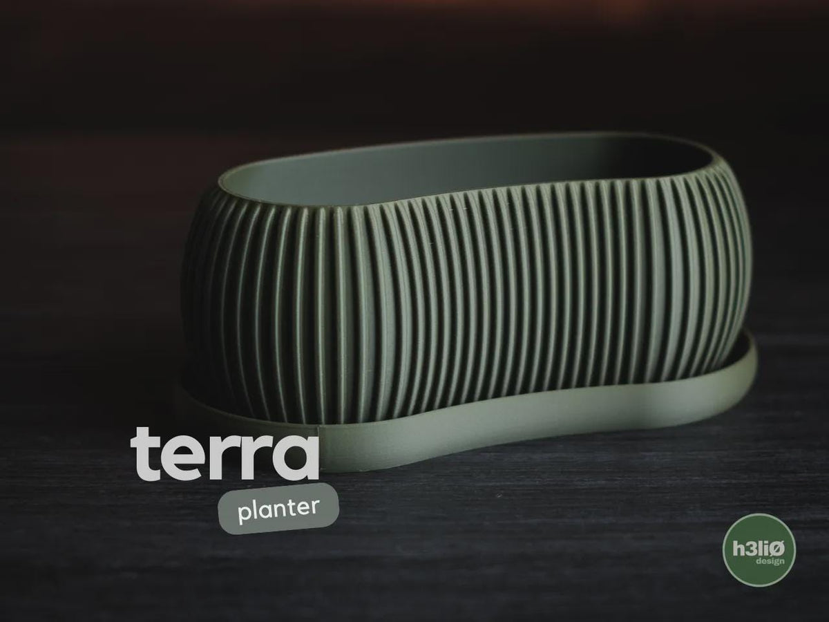 Terra Geometric Planter, 3D printed in PLA Main image