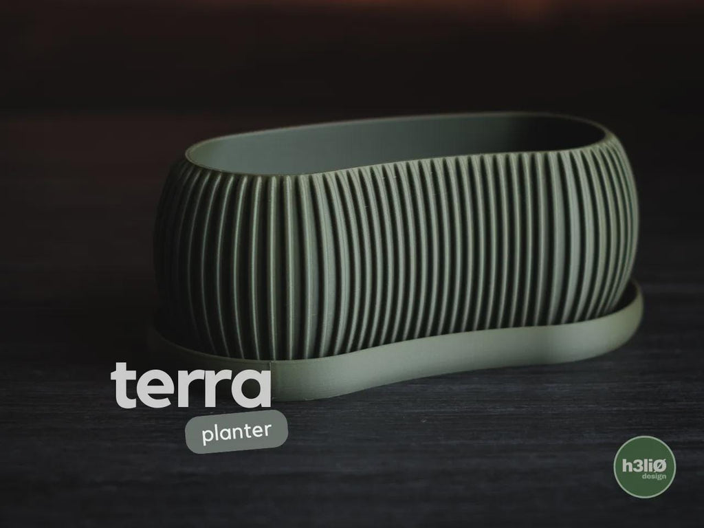 Terra Geometric Planter, 3D printed in PLA