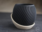 Wavy Geometric Planter, 3D printed in PLA, view 5 of 6