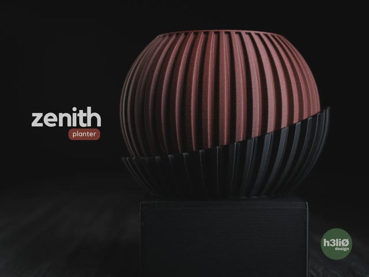 Zenith Geometric Planter, 3D printed in PLA Main image