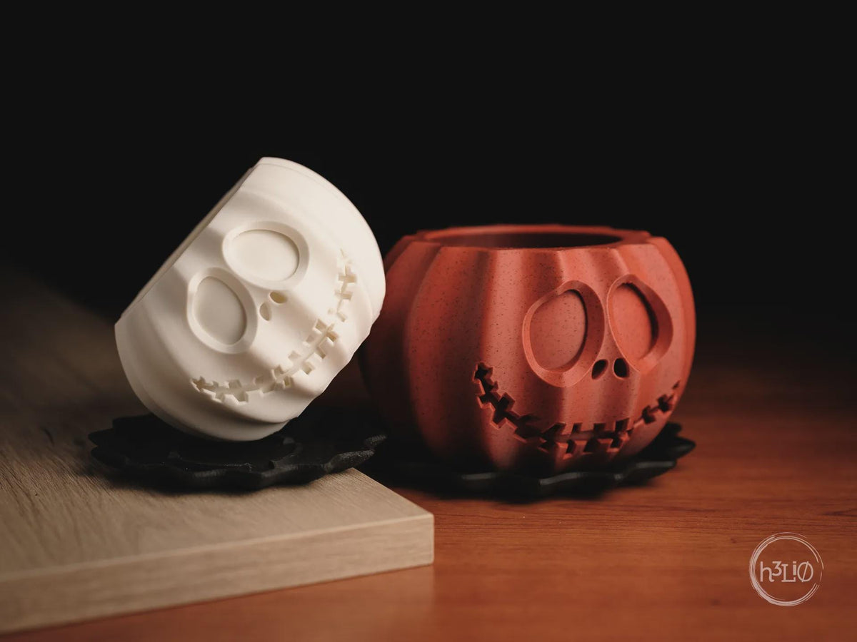 Jack-o'-Lantern Halloween Planter, 3D printed in PLA, view 5 of 6