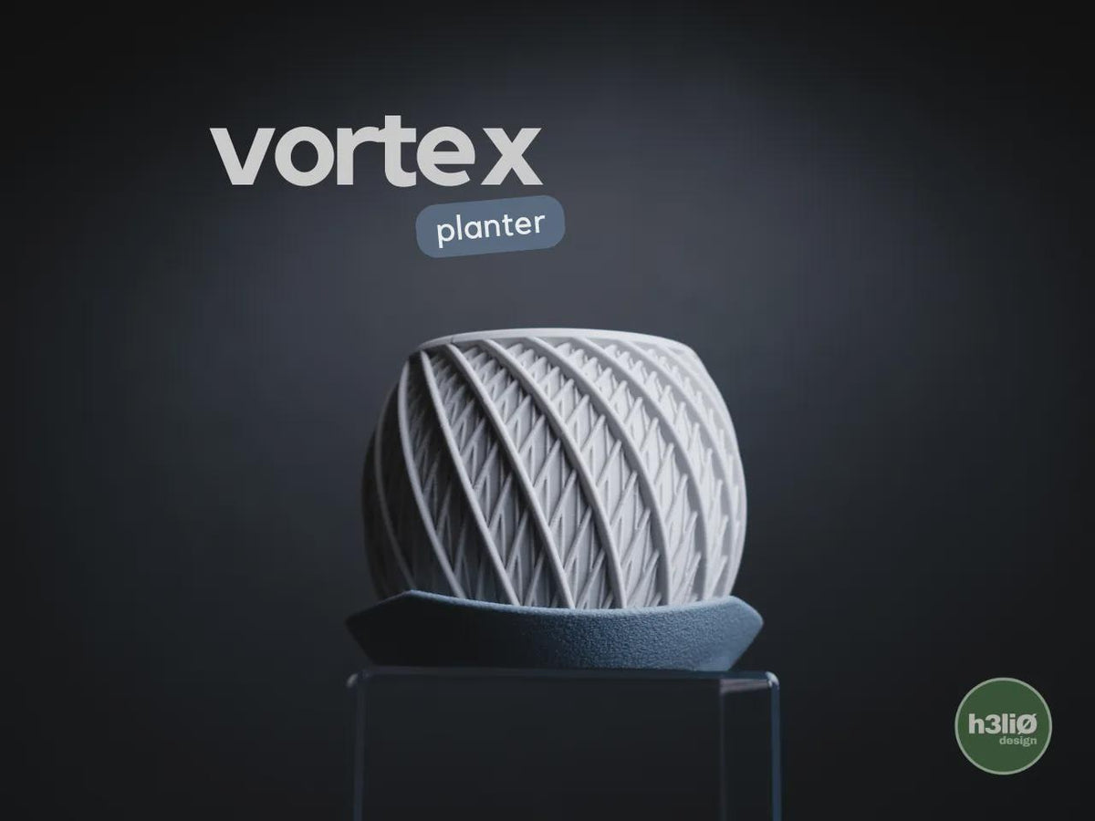 Vortex Geometric Planter, 3D printed in PLA Main image
