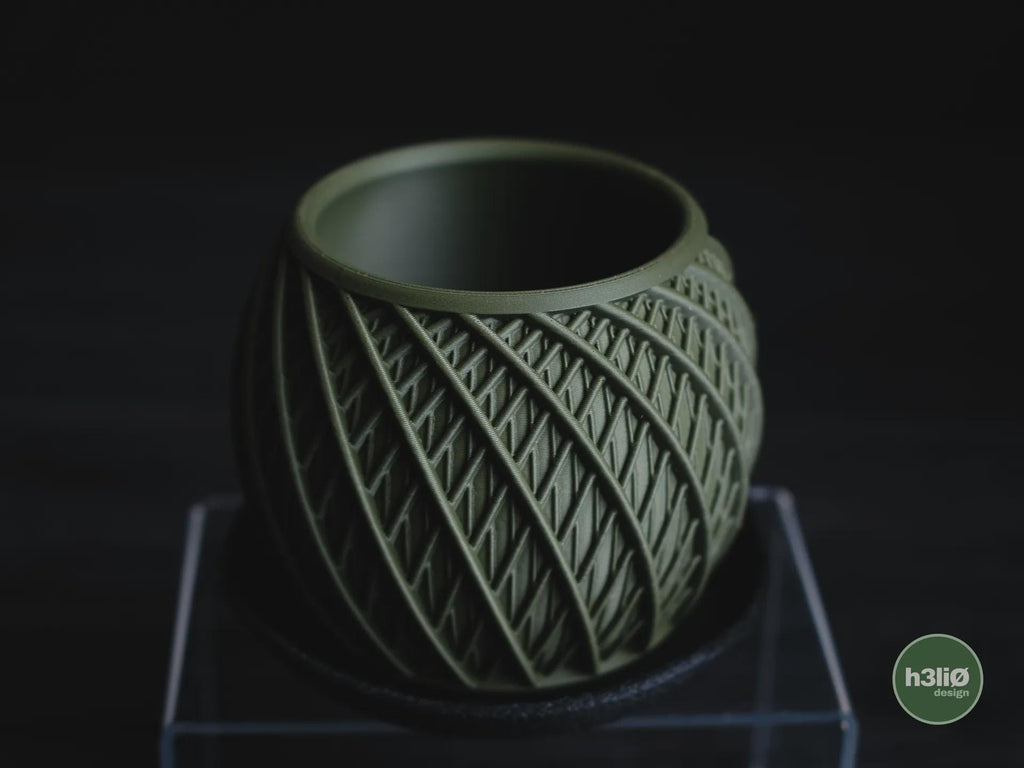 Vortex Geometric Planter, 3D printed in PLA, view 9 of 14