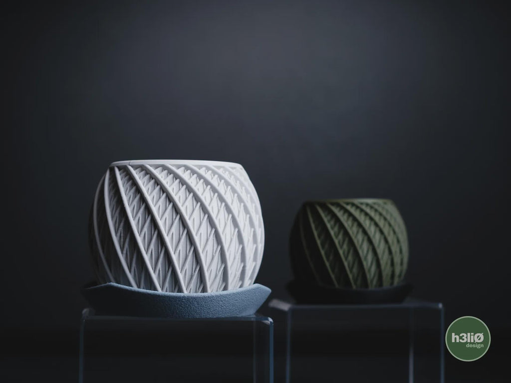 Vortex Geometric Planter, 3D printed in PLA, view 11 of 14