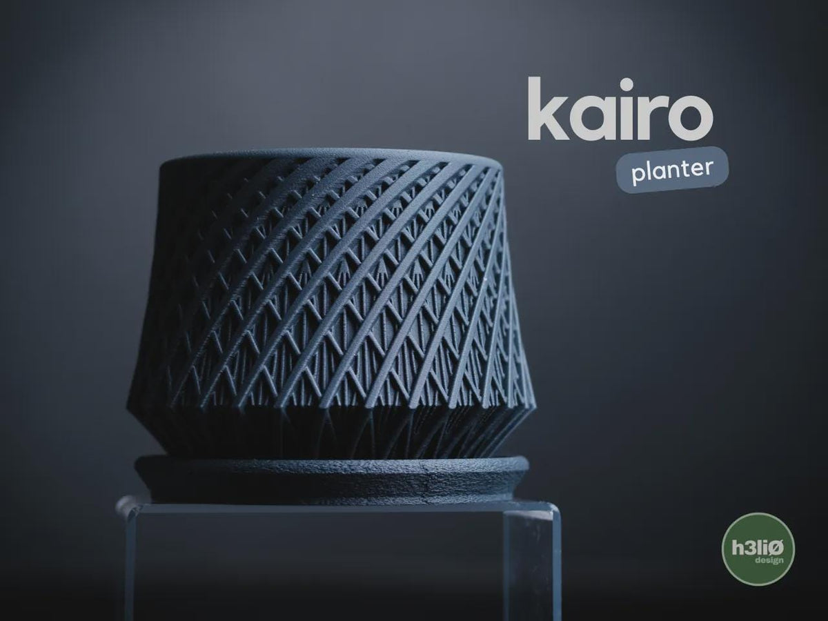 Kairo Geometric Planter, 3D printed in PLA