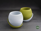 Sliced Geometric Planter, 3D printed in PLA, view 3 of 8