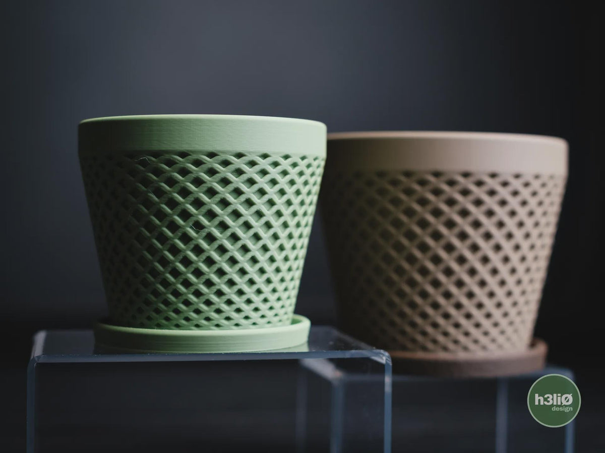 Delta Geometric Planter, 3D printed in PLA, view 2 of 11