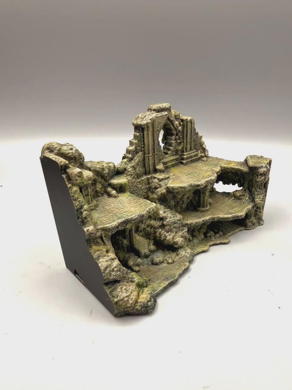 Ruinscape 3D Background, 3D printed in PETG, view 3 of 6