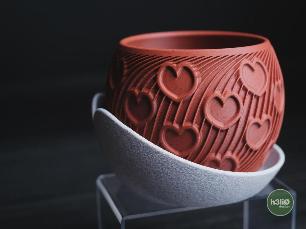 Cuore Heart Planter, 3D printed in PLA, view 4 of 12