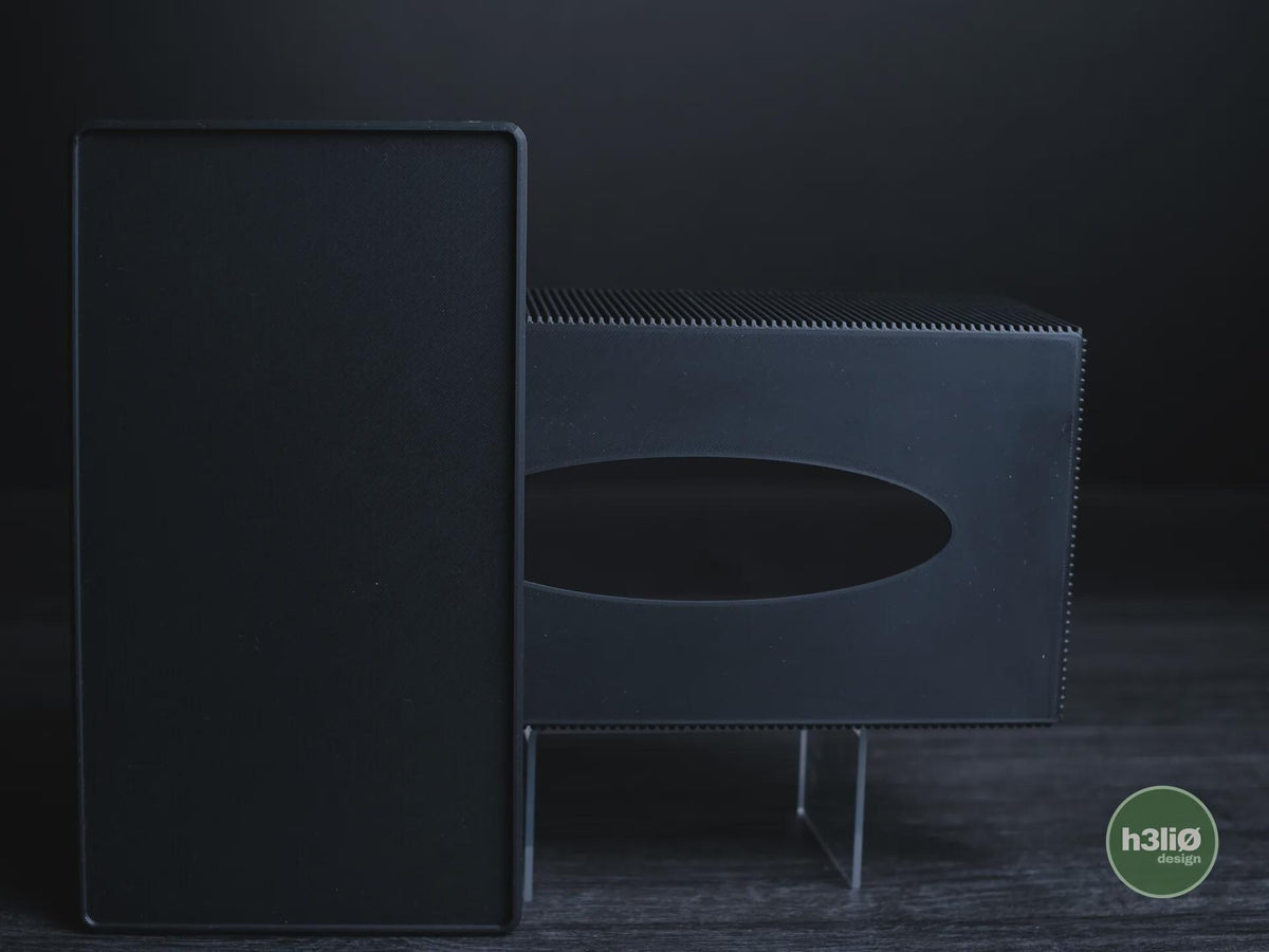 Geometric Tissue Box Cover, 3D printed in PLA, view 9 of 11