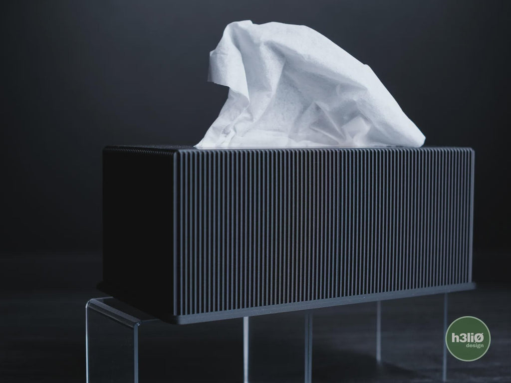 Geometric Tissue Box Cover, 3D printed in PLA, view 10 of 11