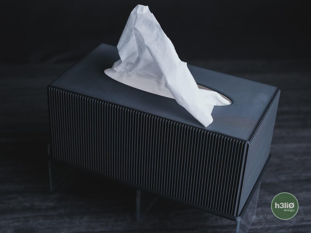 Geometric Tissue Box Cover, 3D printed in PLA, view 8 of 11