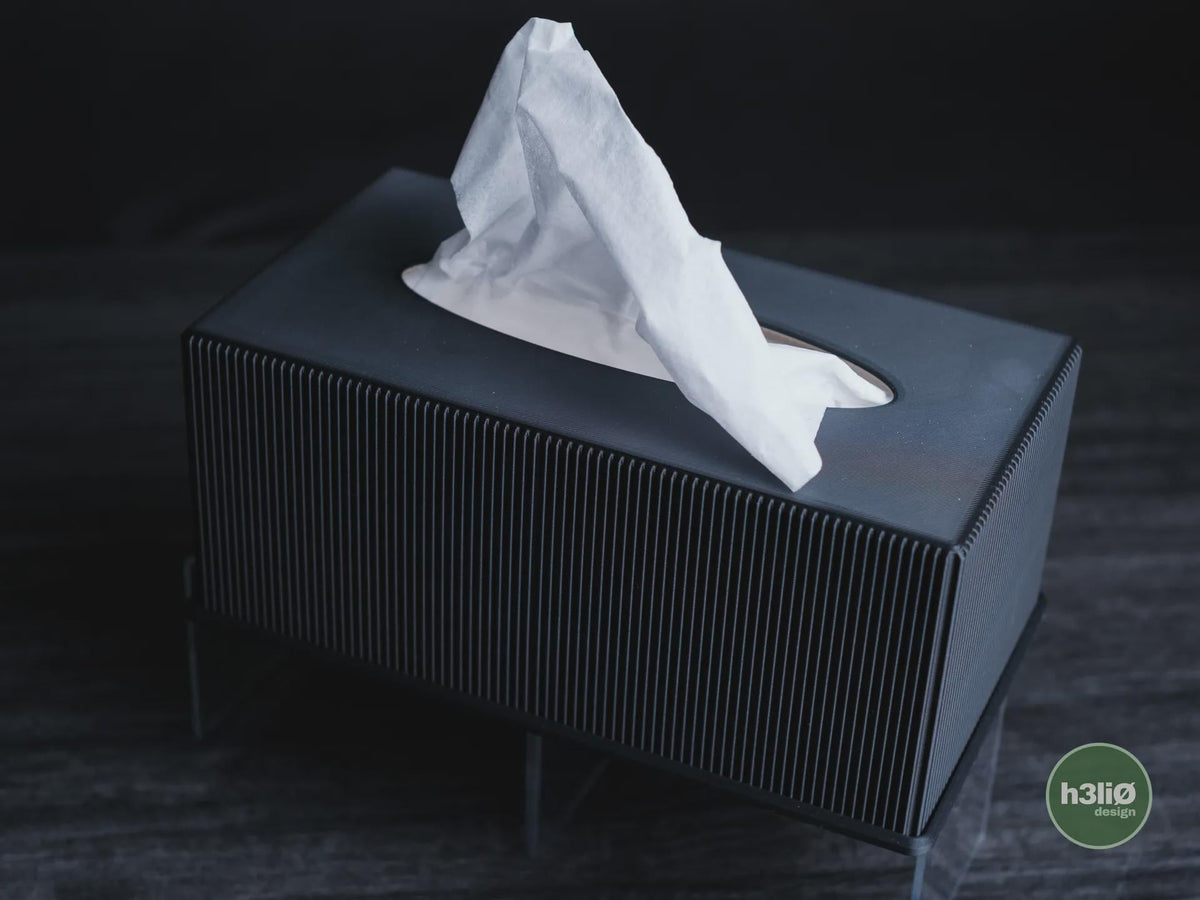 Geometric Tissue Box Cover, 3D printed in PLA, view 8 of 11