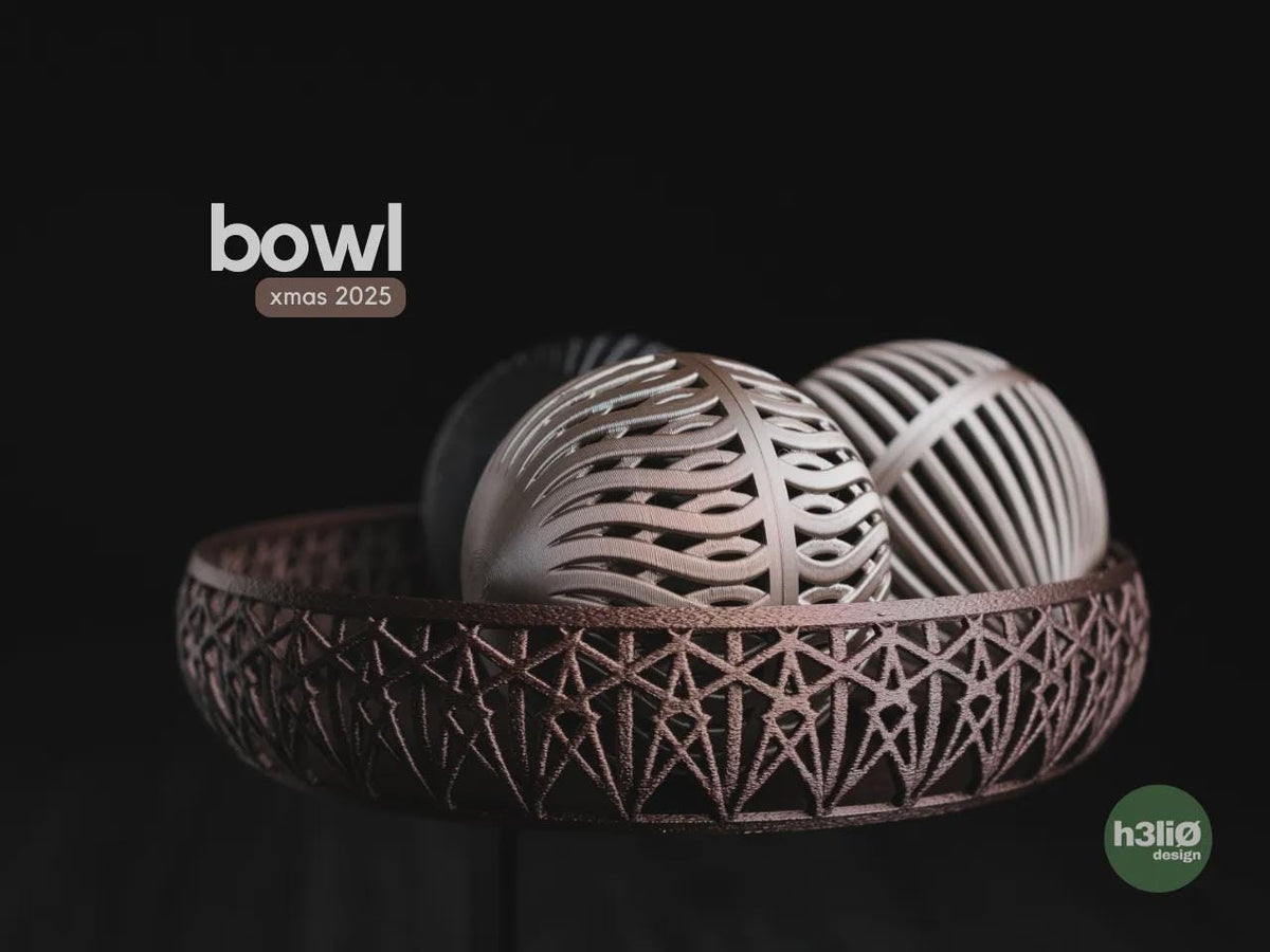 Christmas Geometric Bowl, 3D printed in PLA