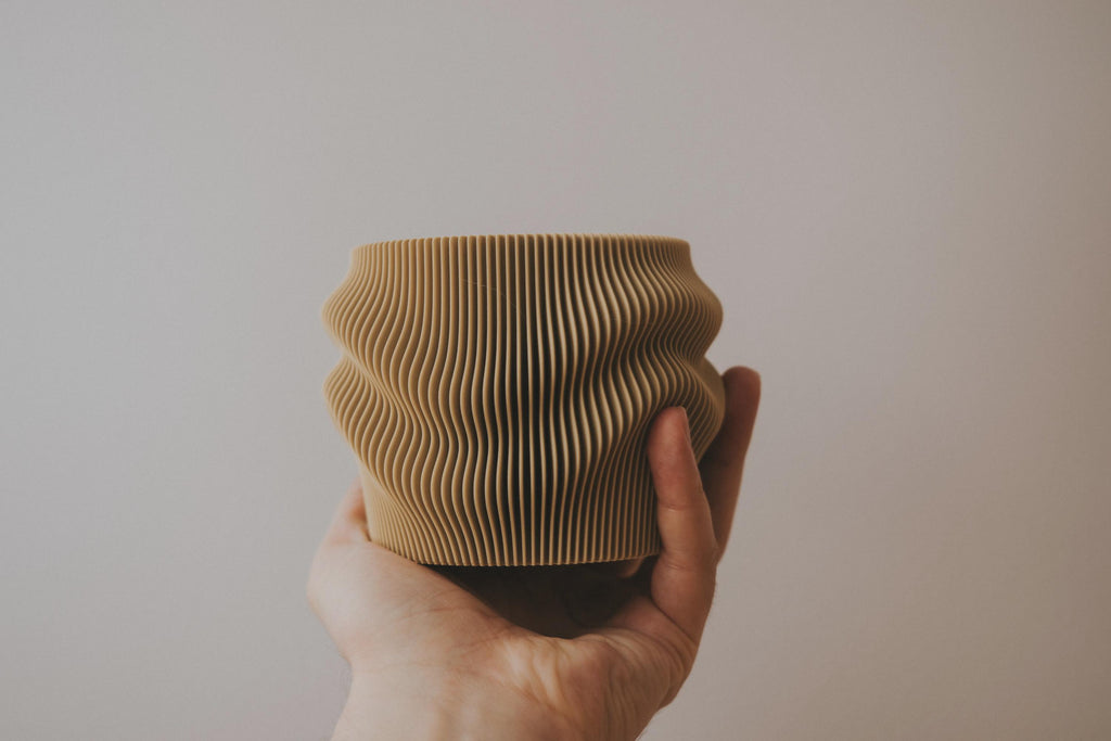 Fjord Wave Self-Watering Flower Pot Set, 3D printed in PLA, view 14 of 16