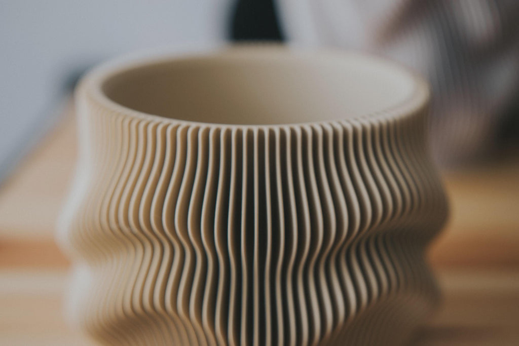 Fjord Wave Self-Watering Flower Pot Set, 3D printed in PLA, view 12 of 16