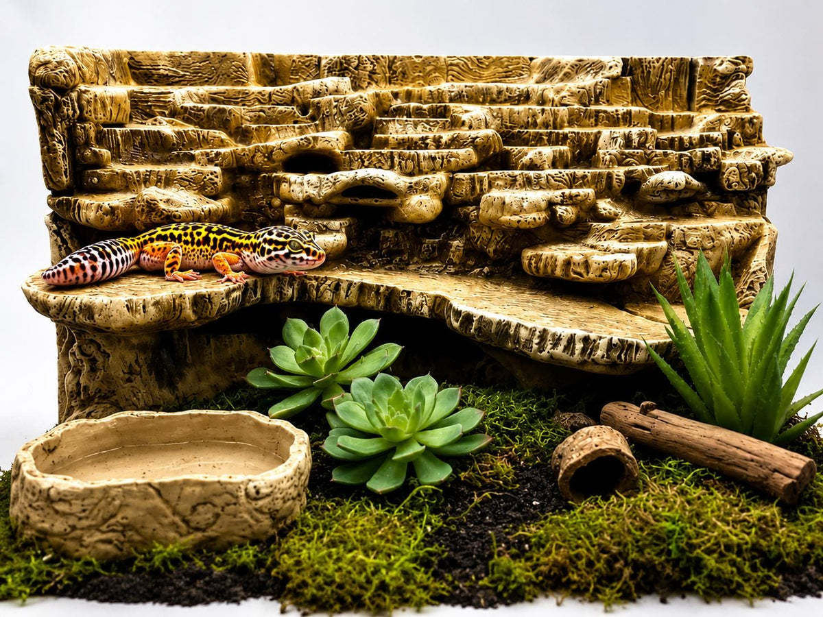 Terraces 3D Background, 3D printed in PETG, for terrariums, vivariums and aquariums