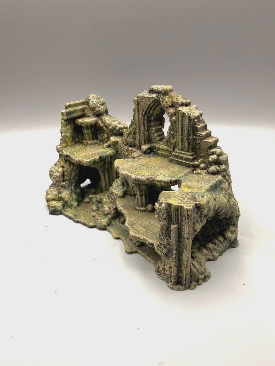 Ruinscape 3D Background, 3D printed in PETG, view 6 of 6
