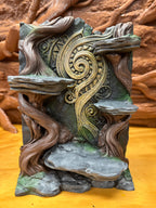 Hand-Painted Maori-Inspired 3D Background, Ships as Shown, 3D printed in PETG, for terrariums, vivariums and aquariums