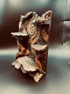 Hand-Painted Maori-Inspired 3D Background, Ships as Shown, 3D printed in PETG, view 3 of 4