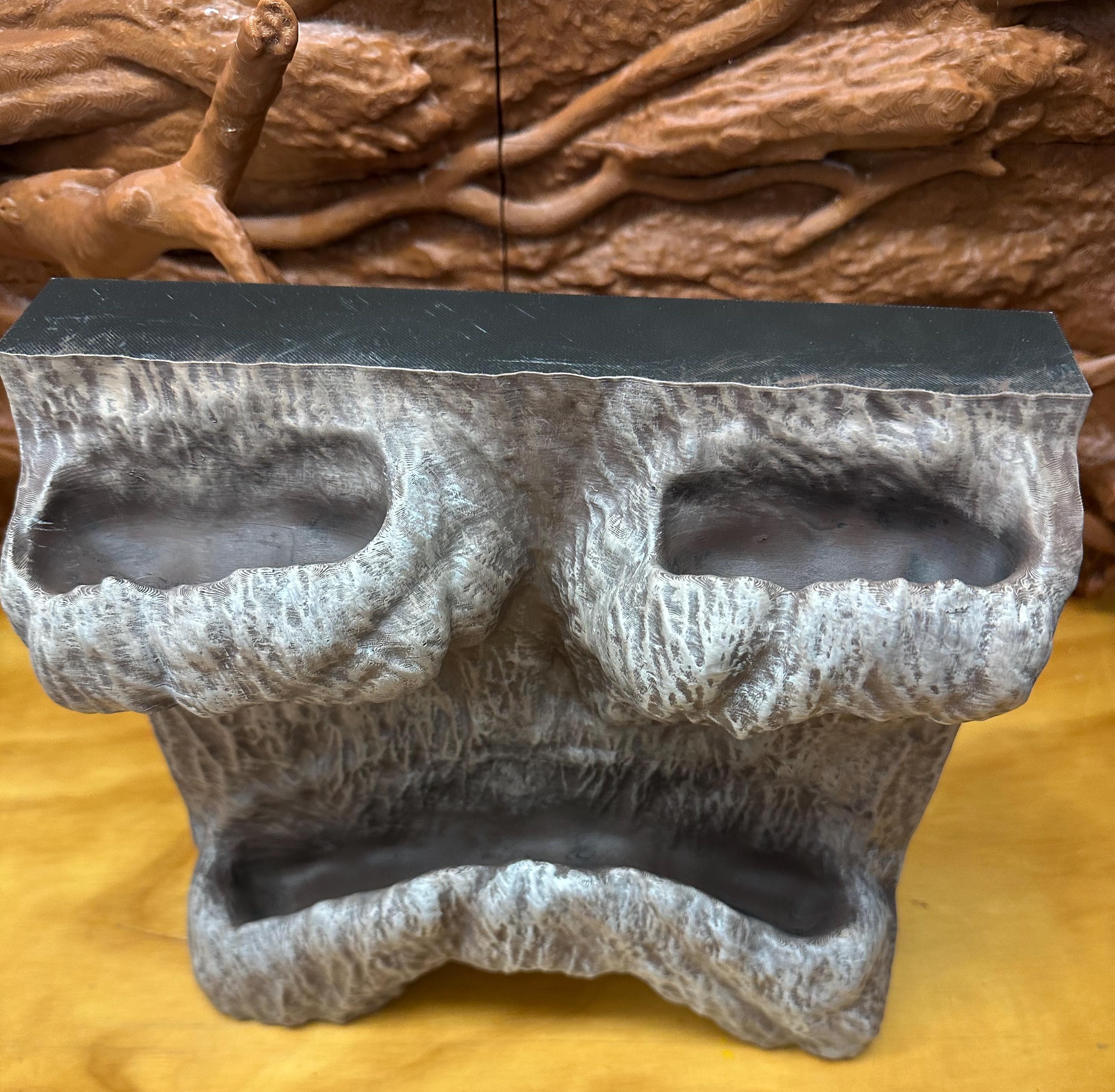 Hand-Painted Rock Wall with Planters 3D Background, Ships as Shown Secondary image