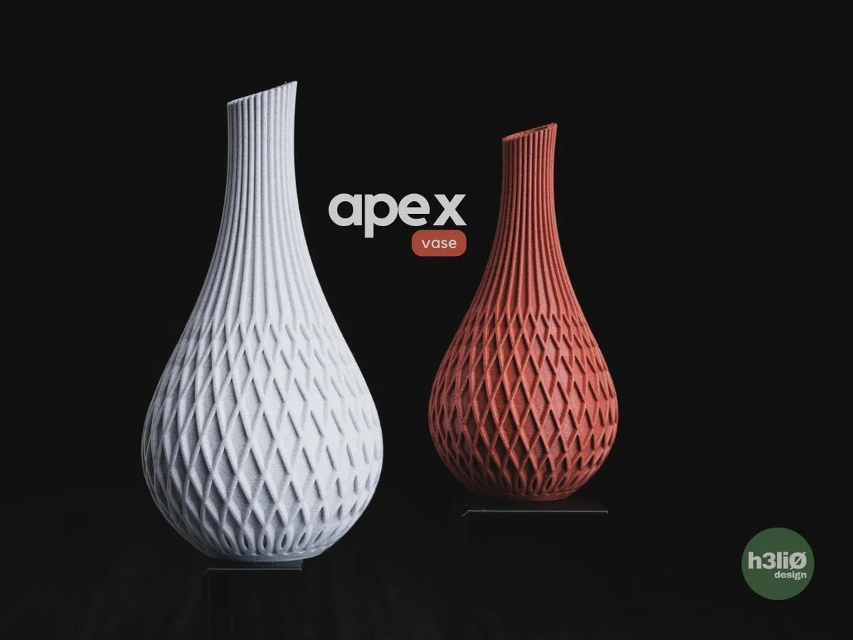 Apex Geometric Vase, 3D printed in PLA